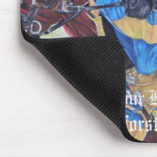 Medieval Knights Jousting Horses Art Mousepad (Ecke)