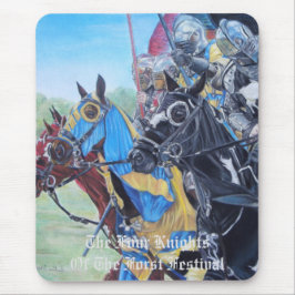 Medieval Knights Jousting Horses Art Mousepad