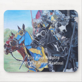 Medieval Knights Jousting Horses Art Mousepad