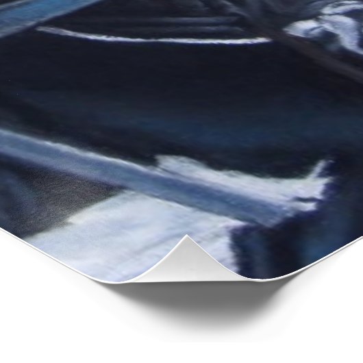 Medieval Knights Jousting Horses Art Poster (Ecke)