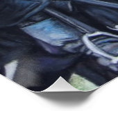 Medieval Knights Jousting Horses Art Poster (Ecke)