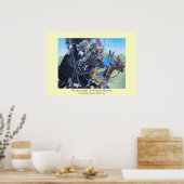 Medieval Knights Jousting Horses Art Poster (Küche)
