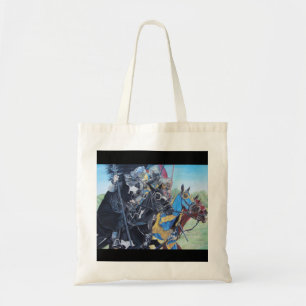 Medieval Knights Jousting Horses Art Tragetasche