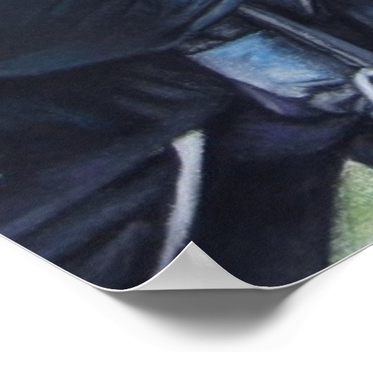 medieval knights jousting on horses historic art poster (Ecke)