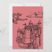 Medieval “Last Knight Out” Bachelorette Einladung (Rückseite)