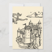 Medieval “Last Knight Out” Bachelorette Einladung (Rückseite)