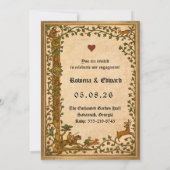 Medieval Manuscript Engagement Party Einladung (Rückseite)