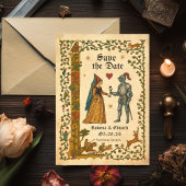 Medieval Manuscript Save the date Einladung