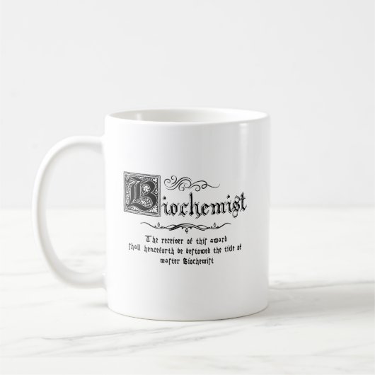Medieval Master Biochemie T - Shirt Kaffeetasse (Links)