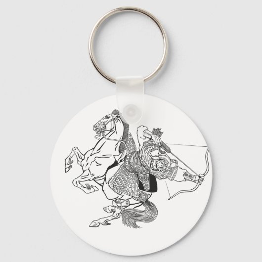 medieval Mongol warrior Keychain Schlüsselanhänger (Vorderseite)