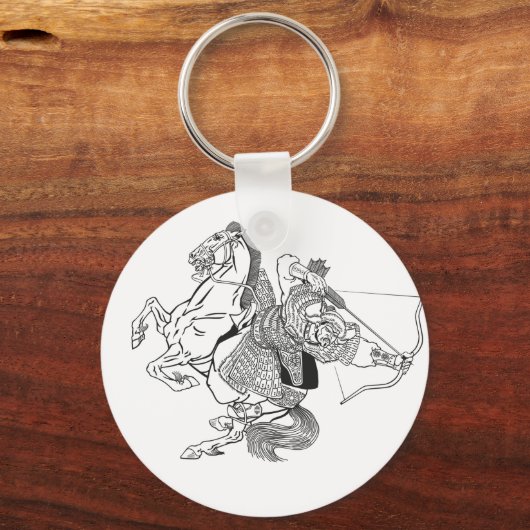 medieval Mongol warrior Keychain Schlüsselanhänger (Vorderseite)