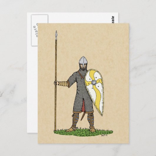 Medieval Norman Knight Circa 1066 Postkarte (Vorne/Hinten)
