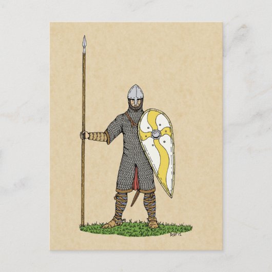 Medieval Norman Knight Circa 1066 Postkarte (Vorderseite)