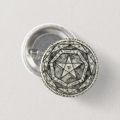 Medieval pentagram button (Vorne & Hinten)