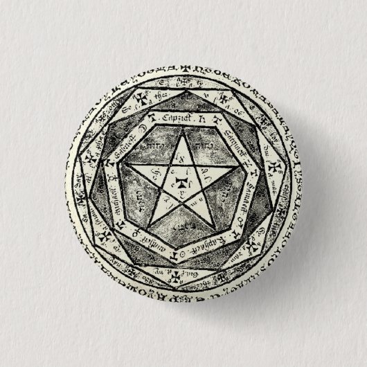 Medieval pentagram button (Vorderseite)