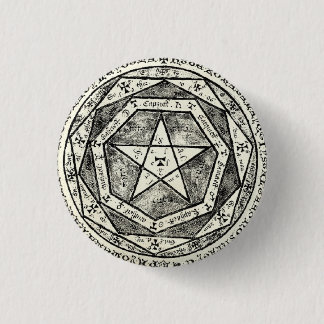 Medieval pentagram button