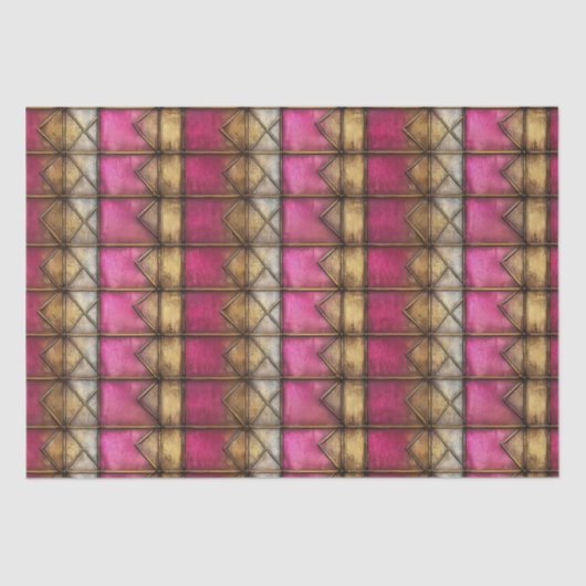 MEDIEVAL PINK GOTHIC HOLZ METAL DECOUPAGE SEIDENPAPIER (Vorderseite)
