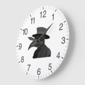 Medieval Plague Doctor Große Wanduhr (Winkel)