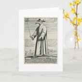 Medieval Plague Doctor Karte (Gelbe Blume)
