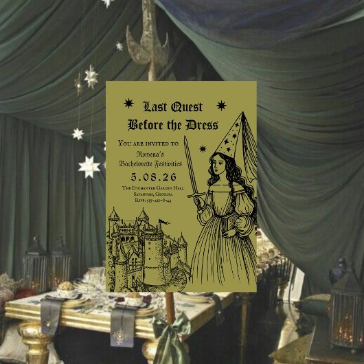 Medieval Princess Last Quest Bachelorette Einladung