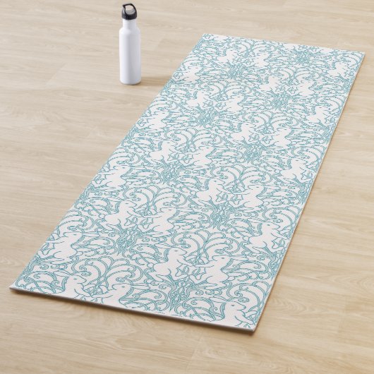 Medieval rabbit in art nouveau pattern yogamatte (Beispiel)