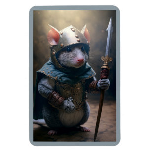Medieval Rat with Spear Magnet