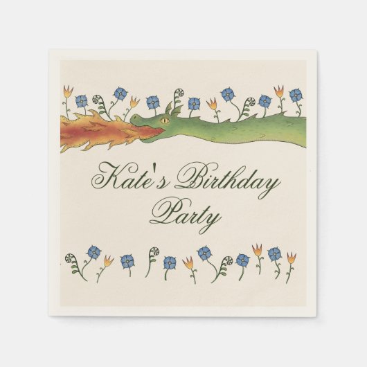 Medieval Ren Faire dragon Serviette (Vorderseite)