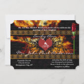 Medieval Renaissance Clouds Wedding Invitations Einladung (Rückseite)