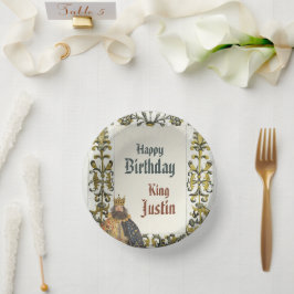Medieval Renaissance King Birthday  Pappteller
