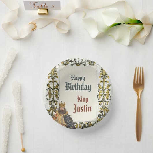 Medieval Renaissance King Birthday Pappteller (Hochzeit)