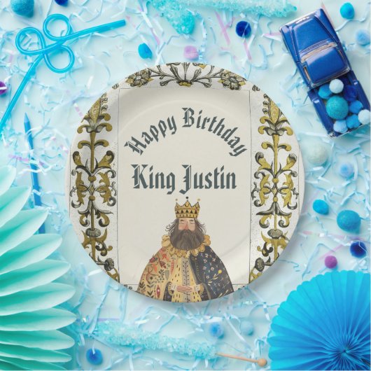 Medieval Renaissance King Birthday Pappteller (Party)