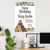 Medieval Renaissance King Birthday Poster (Heimbüro)