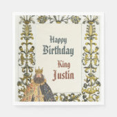 Medieval Renaissance King Birthday Serviette (Vorderseite)