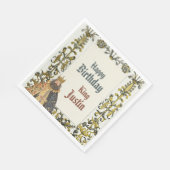 Medieval Renaissance King Birthday Serviette (Ecke)
