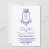 Medieval Royal Crest Monogram Wedding Invitation (Vorderseite)