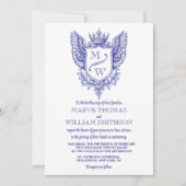 Medieval Royal Crest Monogram Wedding Invitation (Vorderseite)