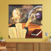 Medieval Scribe Leinwanddruck (Insitu (Wohnzimmer))