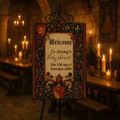 Medieval Style Customizable Welcome Sign Poster