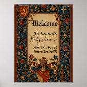 Medieval Style Customizable Welcome Sign Poster (Vorne)