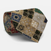 Medieval Tapestry Patchwork Krawatte (Gerollt)