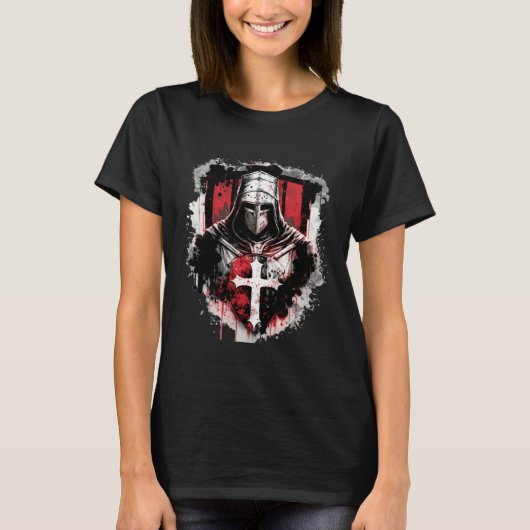 Medieval Templar Knights Crusader T-Shirt (Vorderseite)