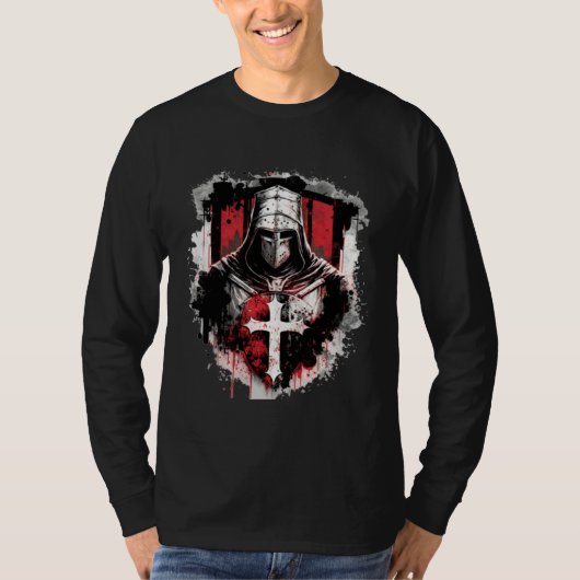 Medieval Templar Knights Crusader T-Shirt (Vorderseite)