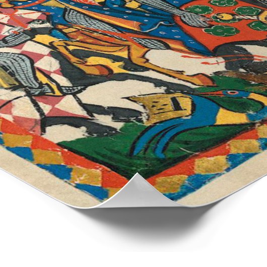 Medieval Tournament, 14th Century Poster (Ecke)