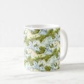 MEDIEVAL UNICORN HERDE, PFERDE, STALLION Fantasy Kaffeetasse (VorderseiteRechts)