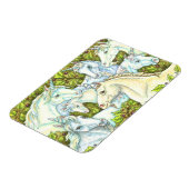 MEDIEVAL UNICORN HERDE, PFERDE, STALLION Fantasy Magnet (Linke Seite)