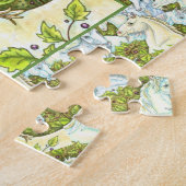 MEDIEVAL UNICORN HERDE, PFERDE, STALLION Fantasy Puzzle (Seite)