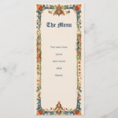 Medieval Wedding, Ancient Manuscript Menükarte (Rückseite)