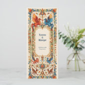 Medieval Wedding, Ancient Manuscript Menükarte (Stehend Vorderseite)