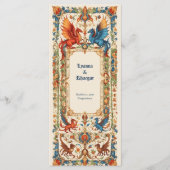 Medieval Wedding, Ancient Manuscript Menükarte (Vorderseite)