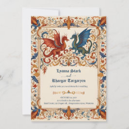 Medieval Wedding Invitation, Ancient Manuscript Einladung